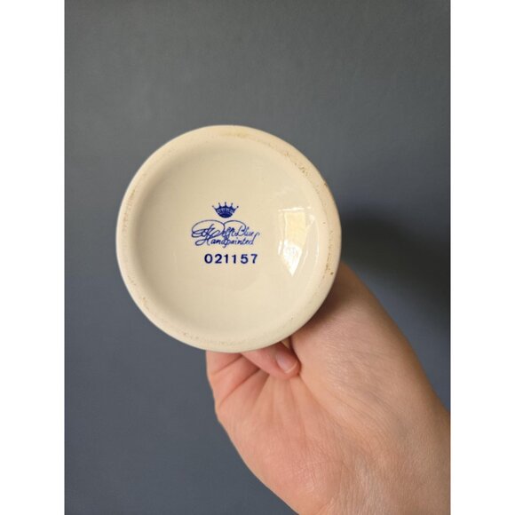 Delft Blue Tulip Candleholder Vintage Floral Dutch Blue & White Porcelain China - Picture 2 of 10